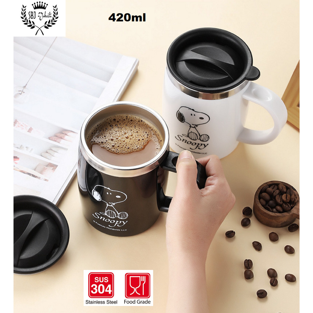 Cangkir Mug Stainless 304 SUS Vacuum insulated mug Snoopy