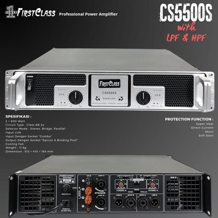 Power Amplifier Firstclass Cs5500S Cs 5500 S First Class Garansi