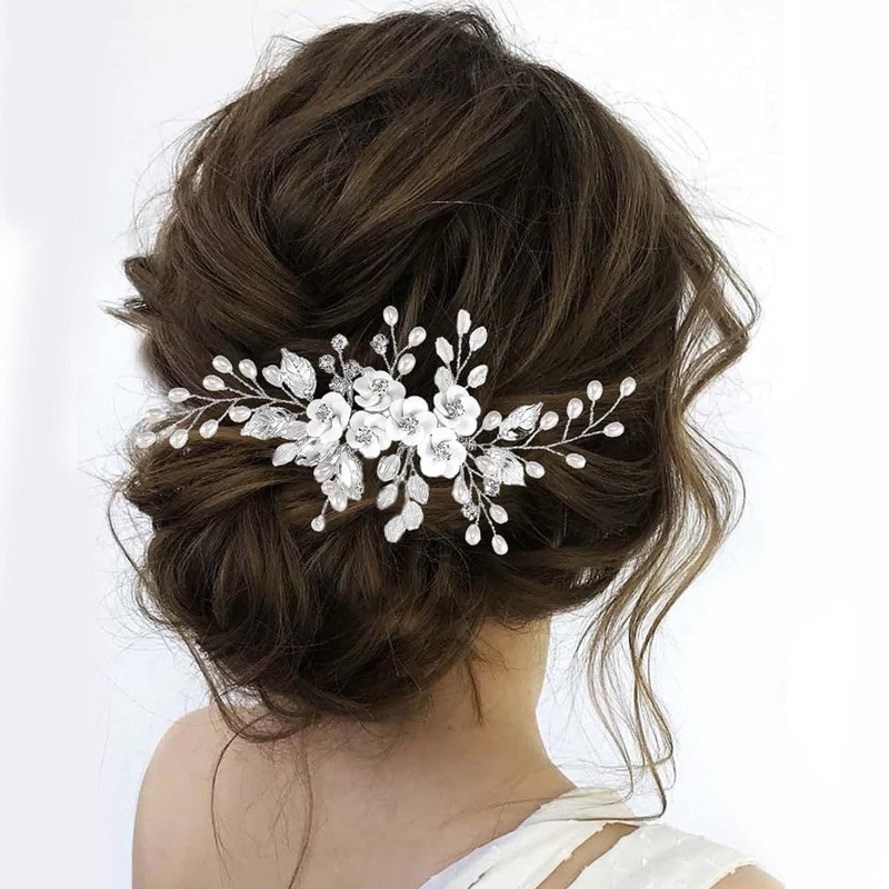 Sirkam Rambut Bridal Hairpin Hiasan Rambut Sanggul Sirkam Bunga