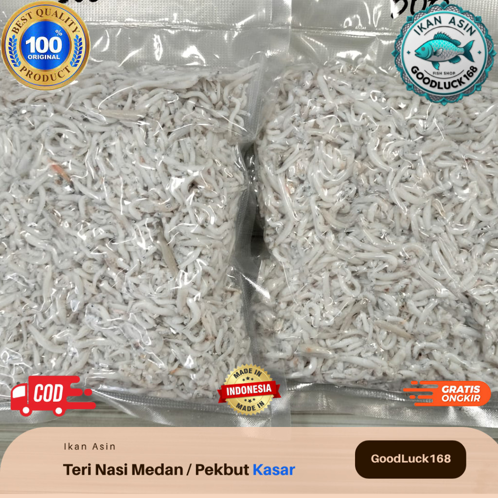 

Terlaris! Ikan Asin Teri Nasi Putih Kasar Teri Nasi Medan Kasar Pekbut Kasar TN Putih TN Medan Ikan