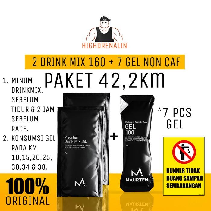 

Tjia Wu - Maurten Gel Drinkmix Solid Bar Paket Lari Running 10Km, Half Marathon Hm, Marathon, Trail