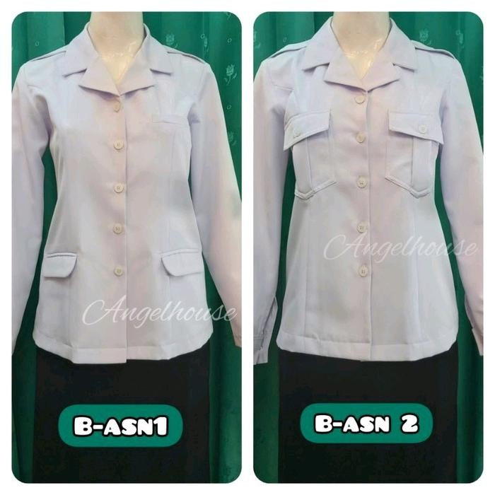 Premium Seragam Baju Pdh Putih Pppk / Asn P3K/ Asn / Pns /Guru/Dinkes Putih Wanita