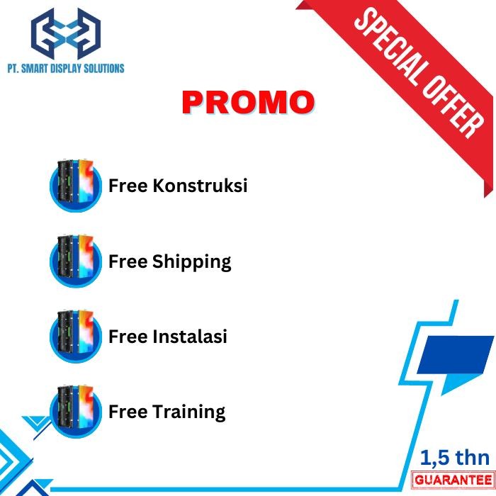 VIDEOTRON INDOOR P2.5 UNILUMIN CABINET MODULE FIX KONSTRUKSI 3840HZ