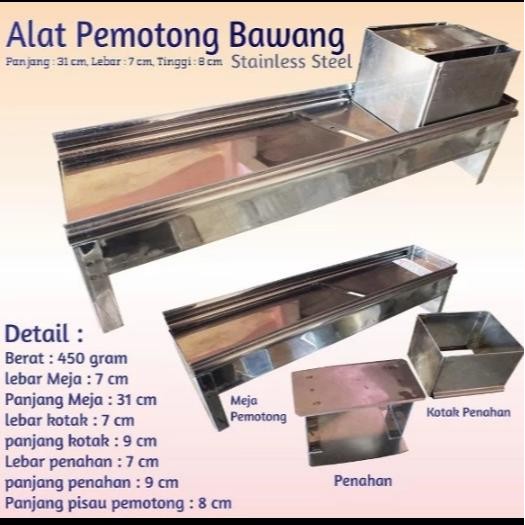 76_cm Alat Pengiris Bawang Serbaguna Stainless Alat Pemotong Sayuran Masak