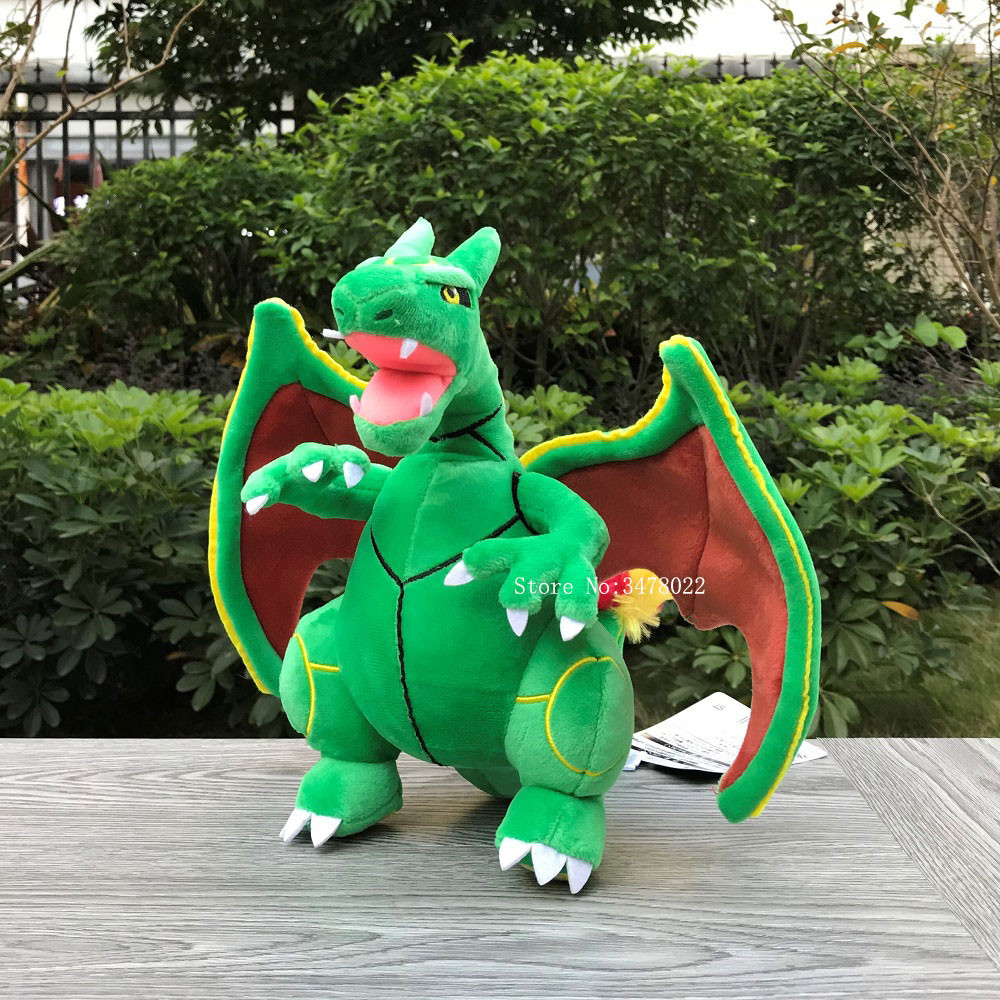 24cm Pokemon Go Charizard Rayquaza Fuse Plush Dragon Stuffed Toy Cartoon Soft Doll