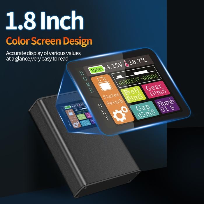 Spot Welder Portable 30 Gear Alat Las Titik 5000Mah