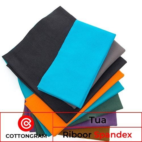 Kain Bahan Rib Jaket Rib bur Spandex Cotton Warna Tua