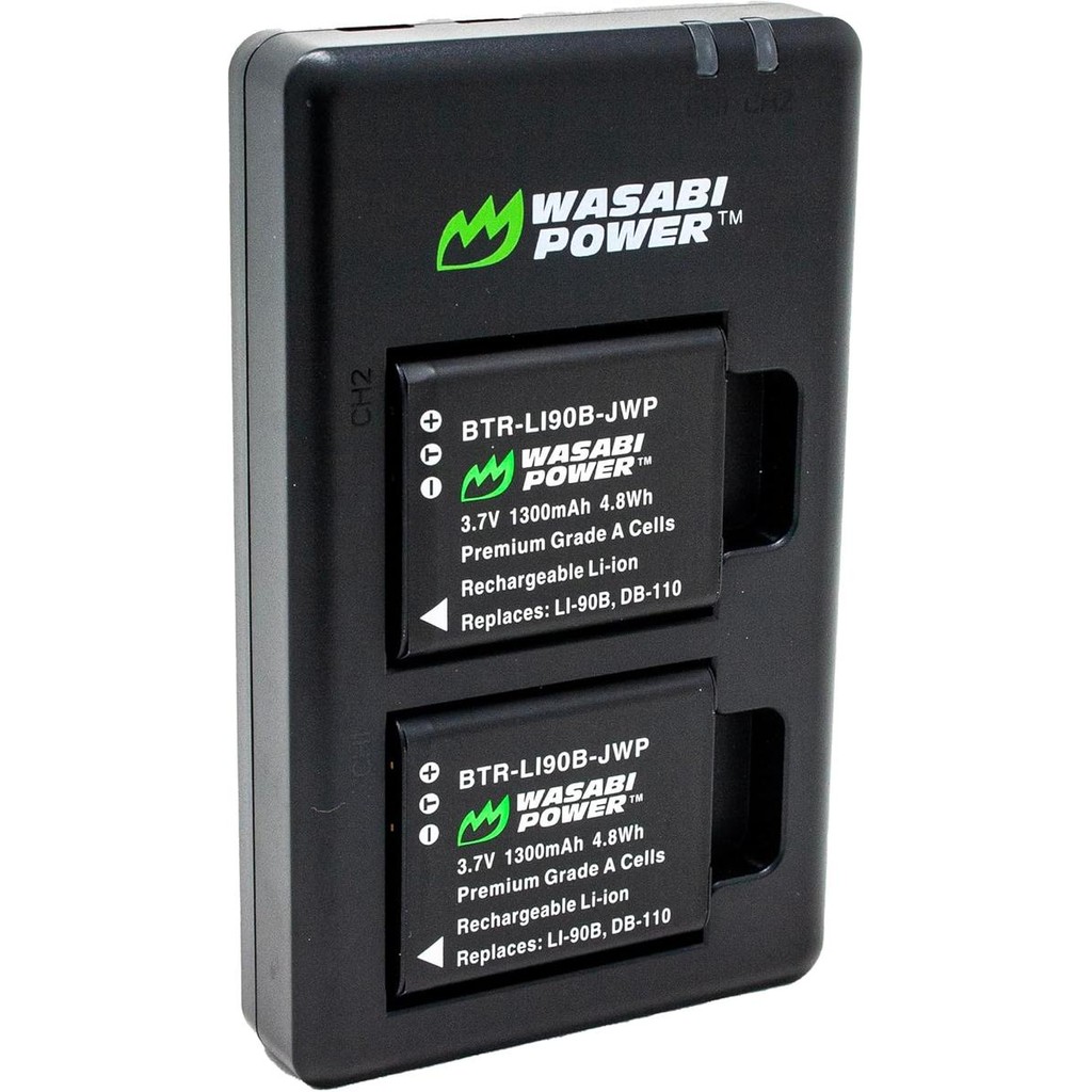 WASABI POWER BATTERY KIT FOR OLYMPUS LI-90B LI-92B LI90B LI92B TG6 TG5