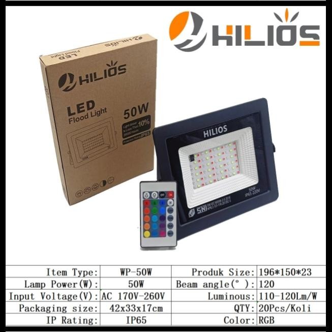Lampu Sorot Rgb 50W Outdoor Flood Light 50Watt Lampu Tembak Rgb 50W