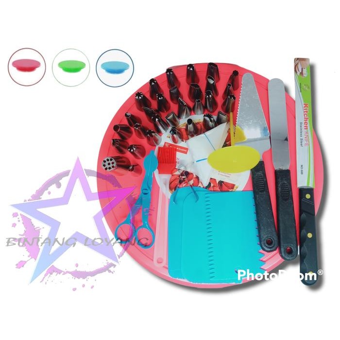 alat dekorasi kue ulang tahun / paket dekorasi ue pernikahan ( set 44 )