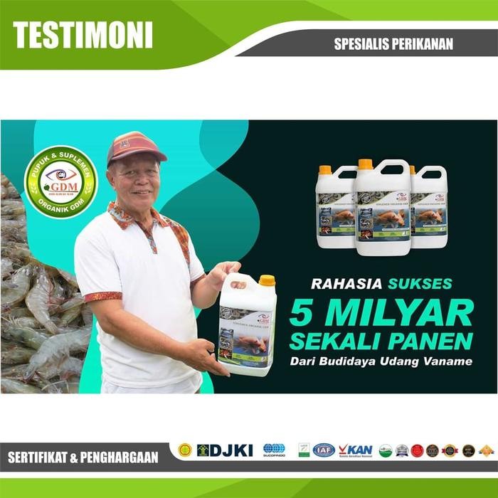 SUPLEMEN ORGANIK GDM UNTUK PERIKANAN 2 LITER