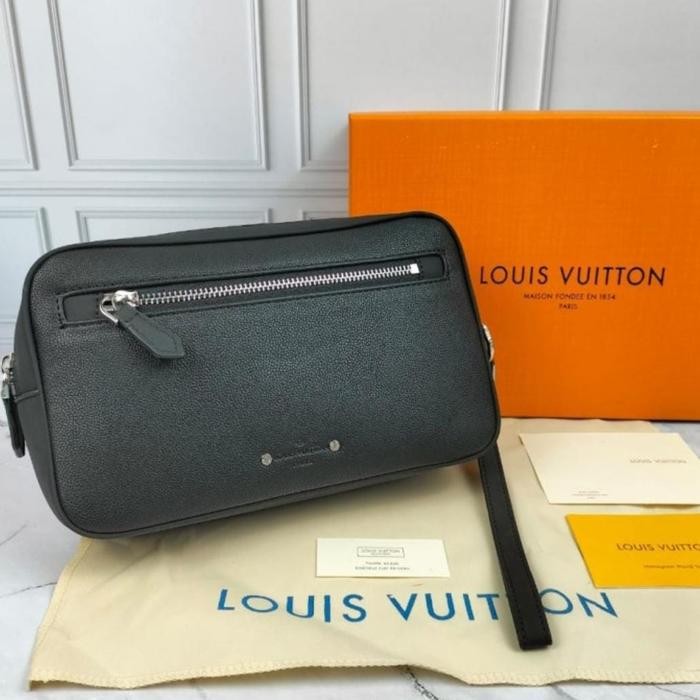 BEST SELLER HANDBAG POUCH CLUTCH PRIA LV7209 BLACK KASAI MIROR