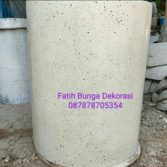 Pot terazzo silinder 60cm x 50cm Kode 282