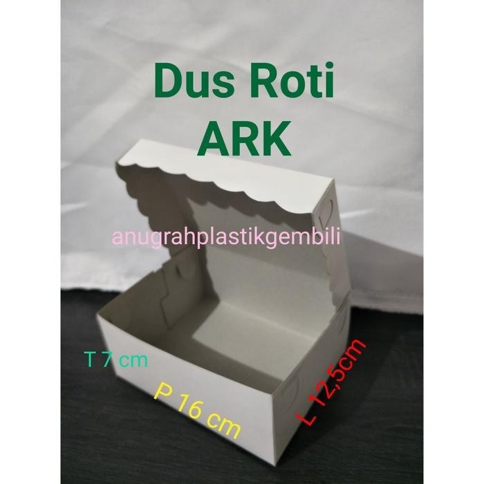 Dus Roti ARK dus kue putih polos isi 5 dus kue (per pack)