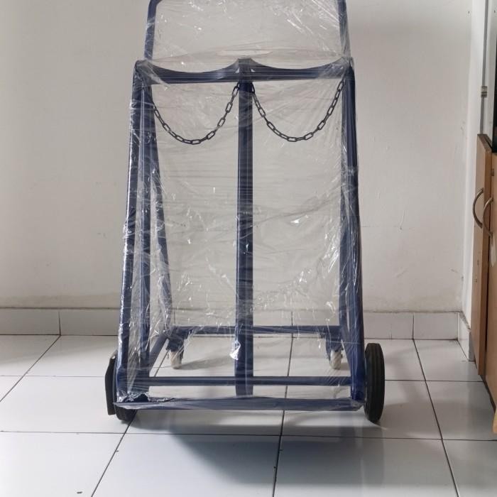 Trolley Double Tabung Oksigen Acetylene Besar
