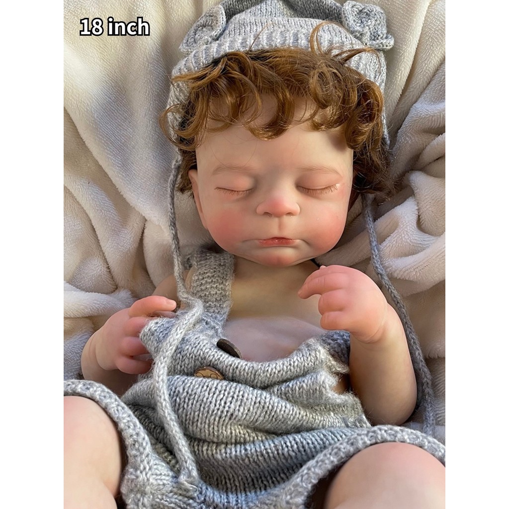 18 In  Lifelike Reborn Boy Bebe Newborn Doill Handmade Lifelike Bebe Soft Tou  Reborn Baby Doll