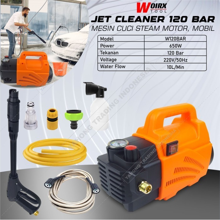 WOIRX Jet Cleaner 120 bar Hh Pressure Mesin Semprot Cuci Motor Mobil