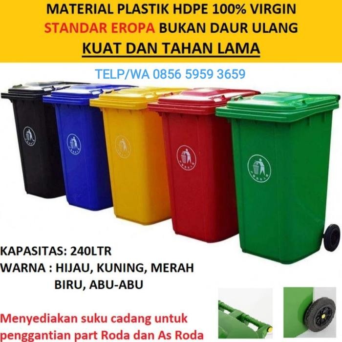 TEMPAT SAMPAH BESAR-TONG SAMPAH BESAR-BAK SAMPAH BESAR UK 240 LITER