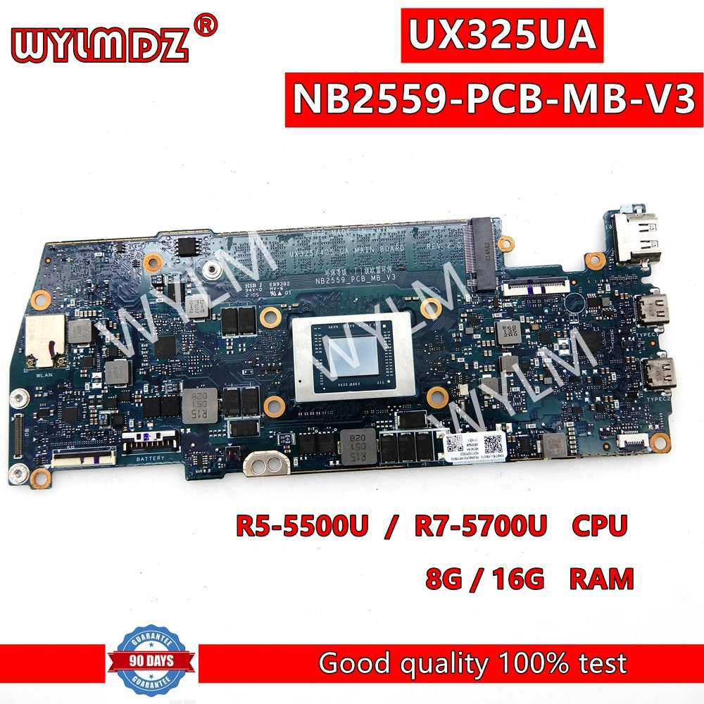 UX325UA Mainboard For Asus Zenbook 13 UX325 UX325U UX325UA Laptop Motherboard NB2559_PCB_MB_V3  R5-5
