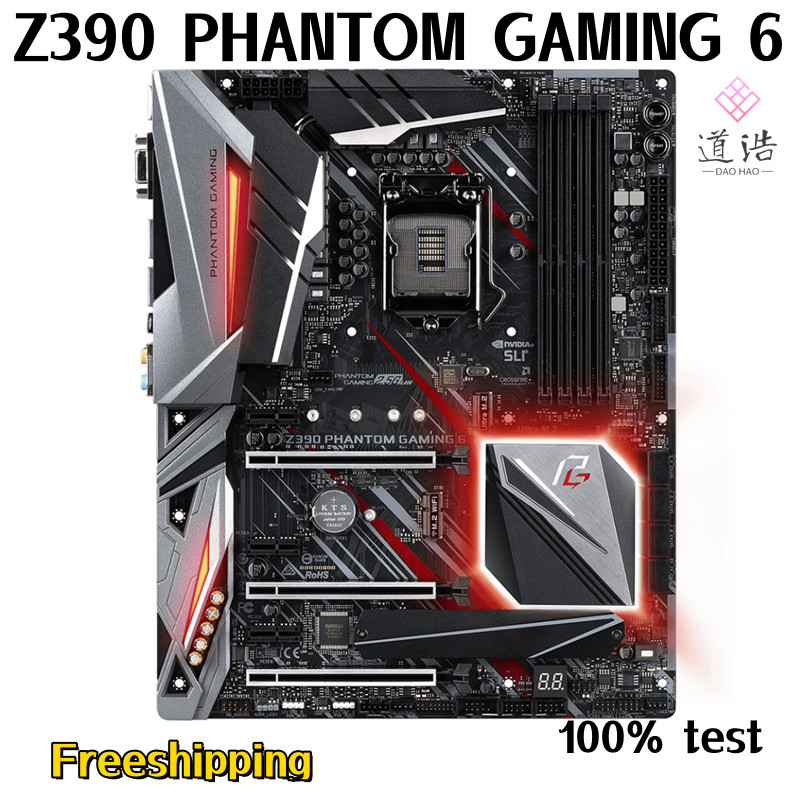 For ASROCK Z390 PHANTOM GAMING 6 Motherboard 128GB HDMI PCI-E3.0 M.2 LGA 1151 DDR4 ATX Z390 Mainboar
