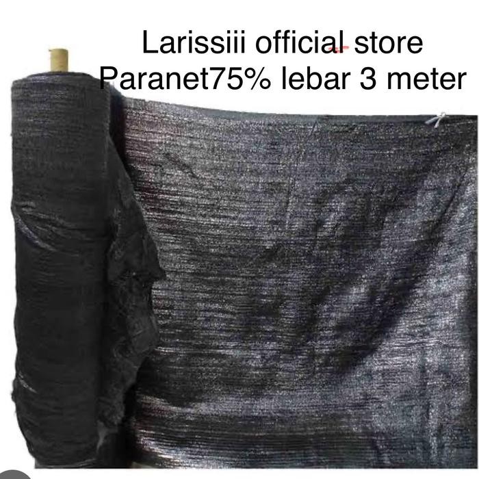 PREMIUM Paranet 75% lebar3 meter / jaring hitam