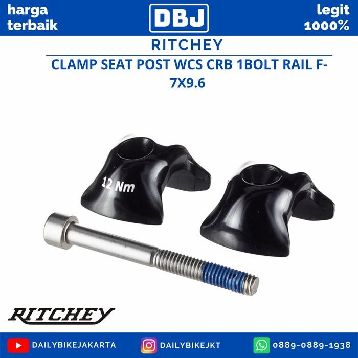 SALE CLAMP SEATPOST RITCHEY CARBON 1 BOLT RAIL 7X 9.6 CLAMP SEATPOST SEPEDA