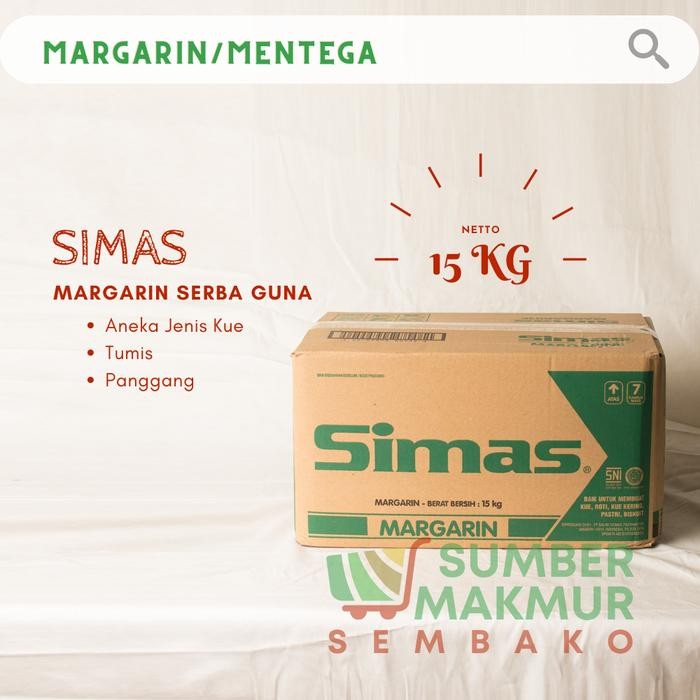 

Simas Margarine Serbaguna 15Kg /Aneka Jenis Kue/ Mentega