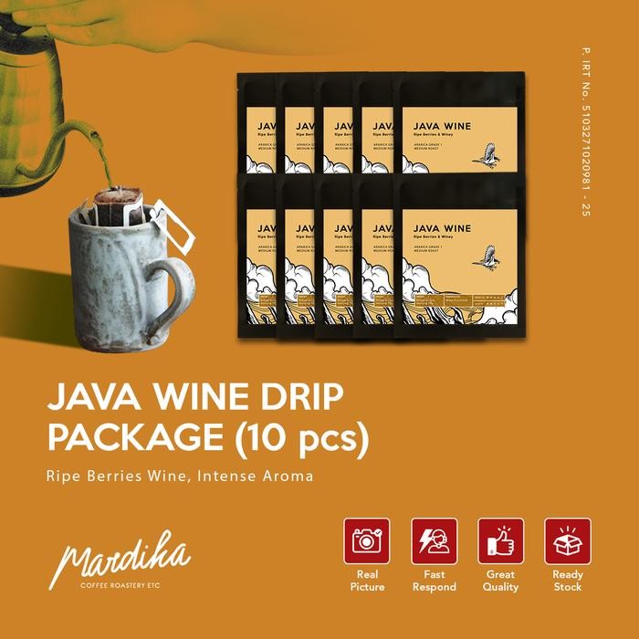 

PAKET DRIP KOPI JAVA WINE (Arabica Single Origin) - Mardika Coffee