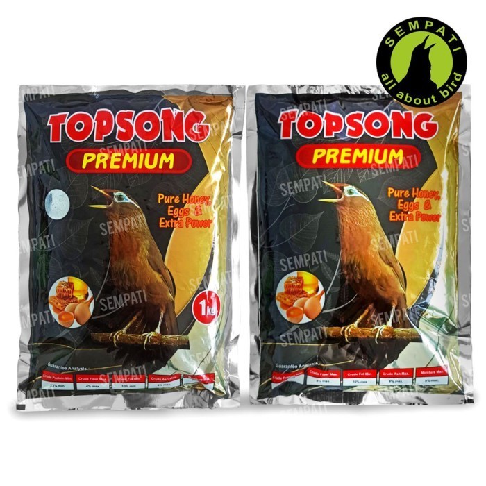 Topsong Top Song Premium Voer Pur Pakan Burung Wambi Hwamei Murai Tpsp Terbatas