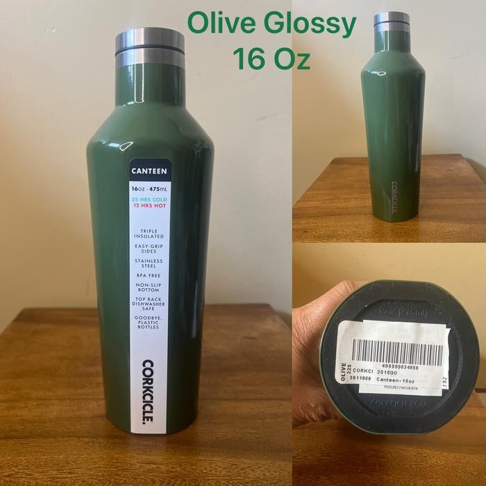 

READY NO PO New Corkcicle Canteen 16 Oz (475 ml) Olive - Hijau Lumut
