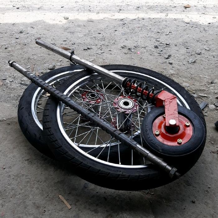 Roda Gerobak Ring 17 inch Gletrek 300kg 1set Roda Gerobak Dorong