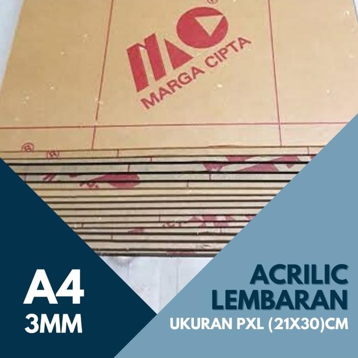 PREMIUM Acrylic / Acrilic / Akrilik A4 3MM LEMBARAN TRANSPARAN