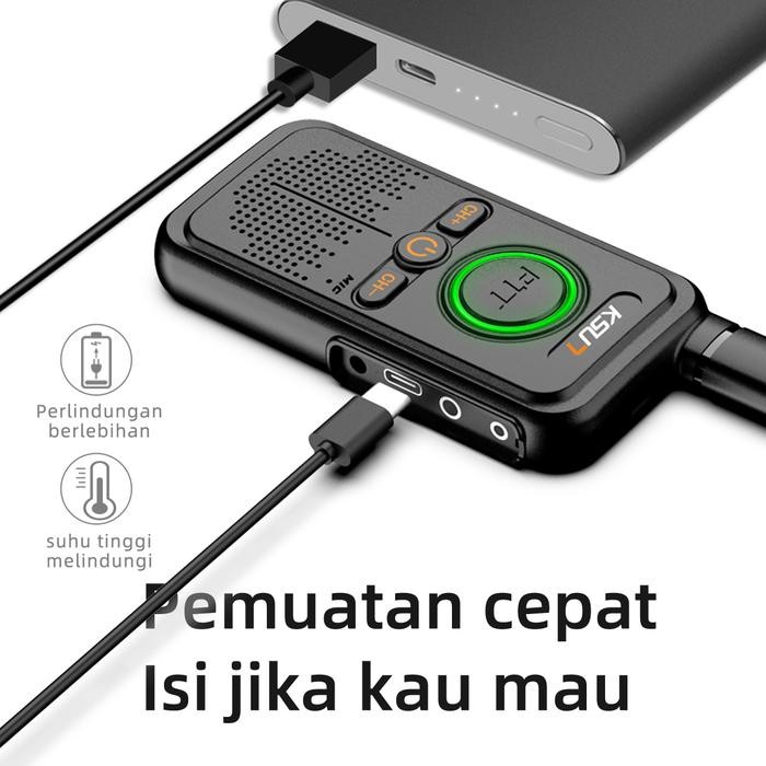 KSUN HT JARAK JAUH 5KM MURAH WALKIE TALKIE UHF HANDY TALKY 4200MAH