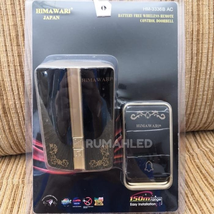 PREMIUM Bel Wireless Door Bell Himawari Remote TANPA BATTERY
