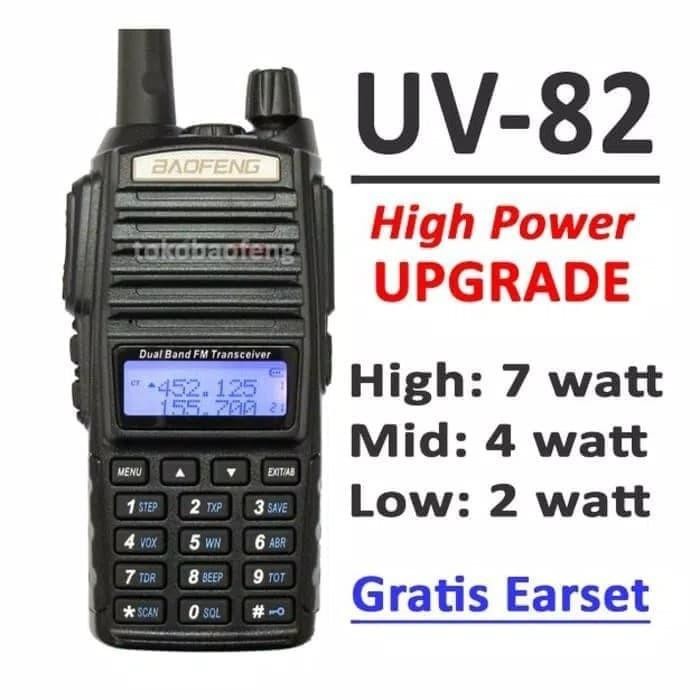 WALKIE TALKIE HT BAOFENG UV-82 WALKIE TALKIE WALKY TALKY HT RADIO UV82 WALKIE TALKIE JARAK JAUH 20KM
