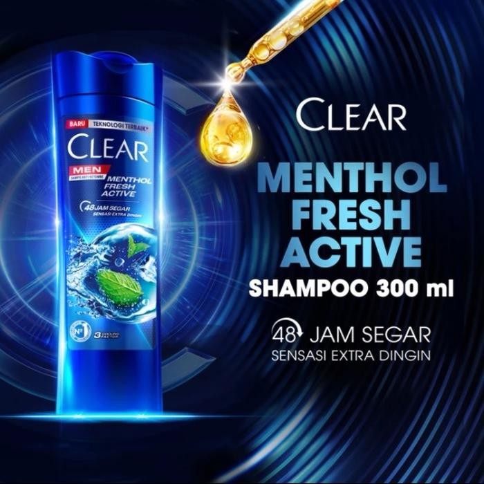 CLEAR MEN SHAMPOO COOL SPORT MENTHOL 300ML