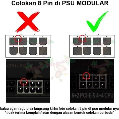 KABEL MODULAR CORSAIR PCIE 8 PIN TO 6+2 FOR MINING POWER VGA PSU