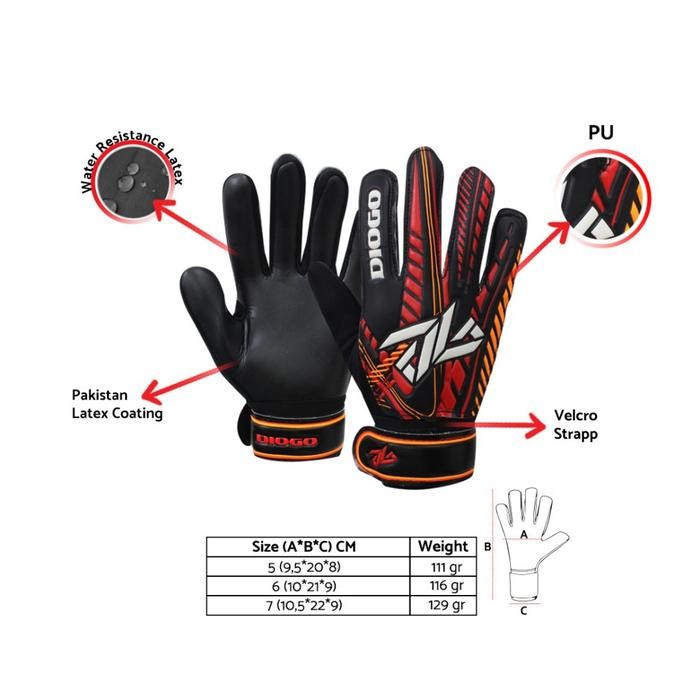Sarung Tangan Kiper Anak Glove Quilmes JR DIEGO DIOGO Original Sarung Tangan Kiper Sepak Bola Anak