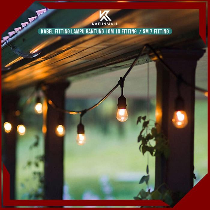 PREMIUM HORICI FITTING KABEL FITTING LENTERA LAMPU GANTUNG CAFE OUTDOOR KABEL IP66 / LAMPU CAFE