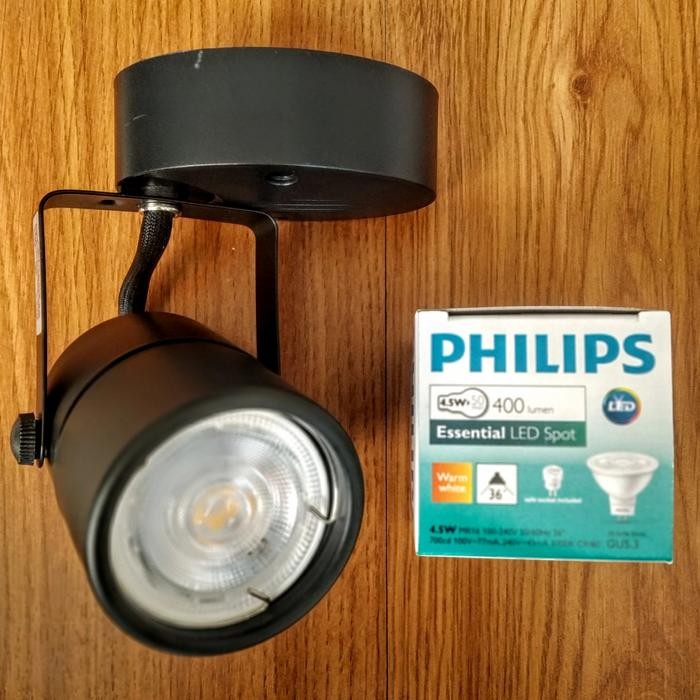 PREMIUM Fitting lampu sorot spot light plafon led philips MR 16 220v
