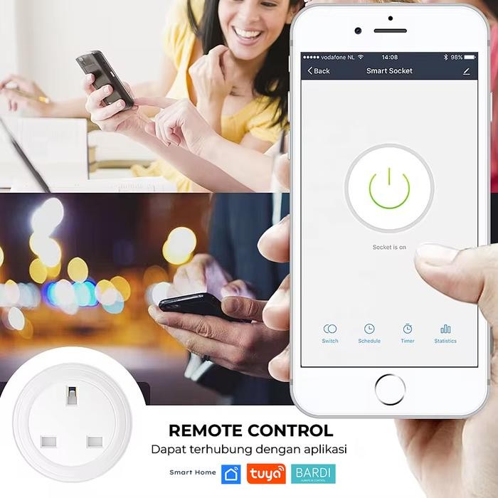 Tuya Smart Wifi Uk Steker Ac Colokan Kaki 3 Smart Plug Tuya 16A