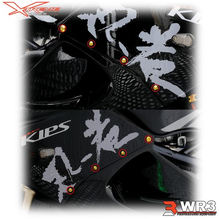 Baut Titanium Wr3 Body Fairing R15 / Cbr 150R 250Rr Cb 500X / Ninja H2 Z900 Versys 250 Zx10R / Nmax