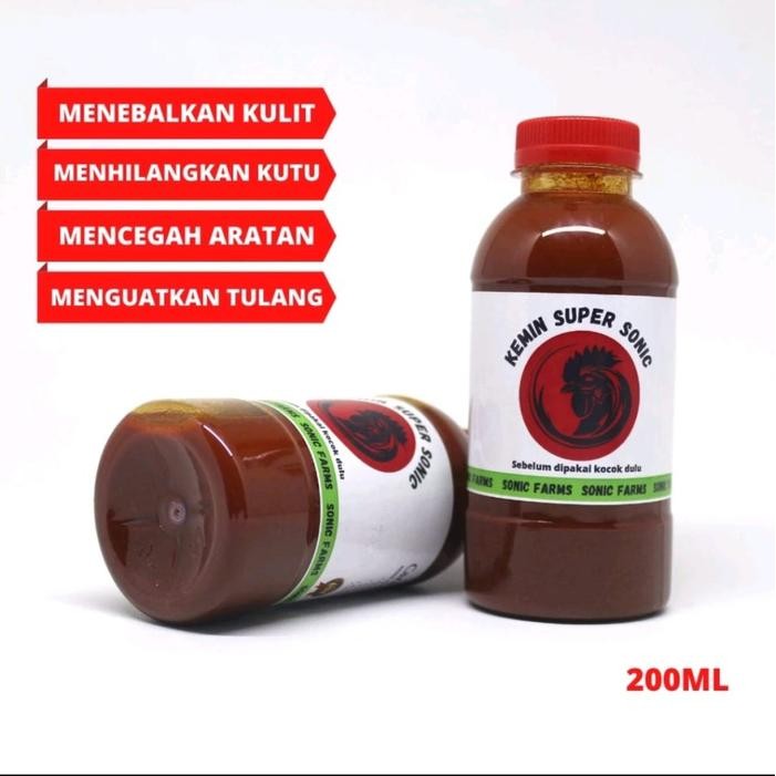 KEMIN AYAM JAGO KEMIN SUPER SONIC 200mL MENEBALKAN KULIT KAKI AYAM ADU