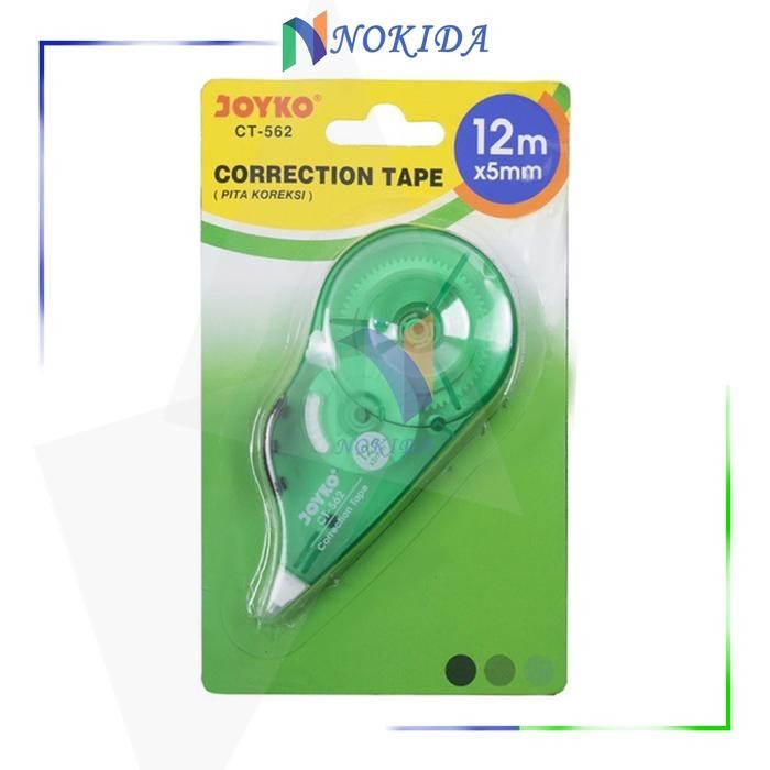 

nokida tip ex kertas pita joyko 6 set ct-522-02/12 pcs / correction tape x roll 1 box kode 338