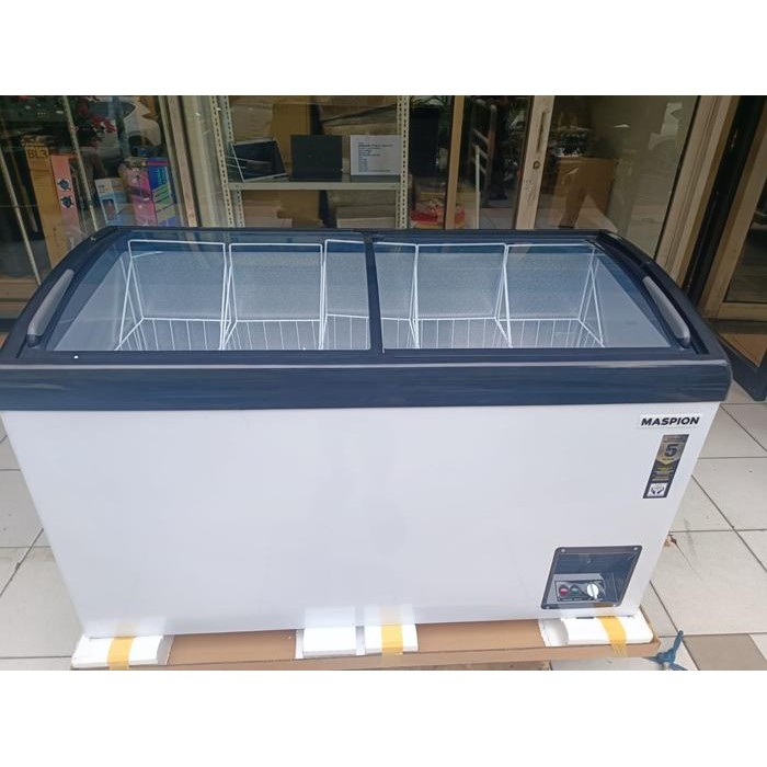 Uchida/Maspion Sliding Glass Chest Freezer 400 Liter UFH-400C