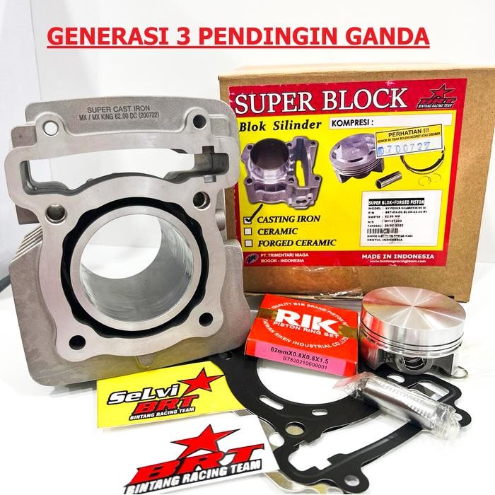 Blok Boreup Brt Jupiter Mx R15 Mx King Vixion Old Nvl Nva Xabre 62 Mm