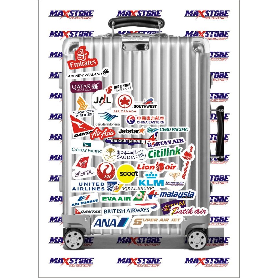 

TRAVEL STICKER SET 35PCS / STICKER AIRLINES / TRAVEL STICKER PACK / STICKER KOPER AIRLINES