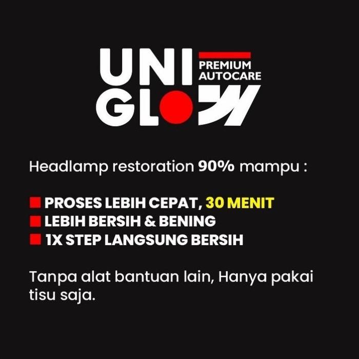 Pembersih Kaca Lampu Mobil Buram Menguning Uniglow Headlamp Restoration