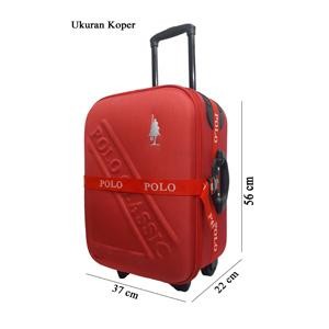 Koper 20 Inch Polo Classic Bahan Kanvas Emborse Ukuran Kabin