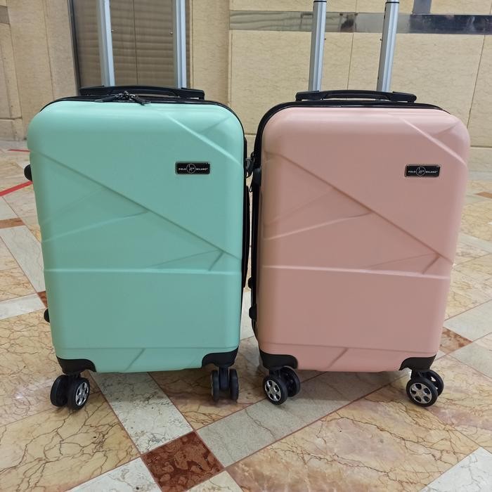 Koper Polo 24 inch Fiber Hardcase Tas Travel Bagasi Roda 4 Medium Size